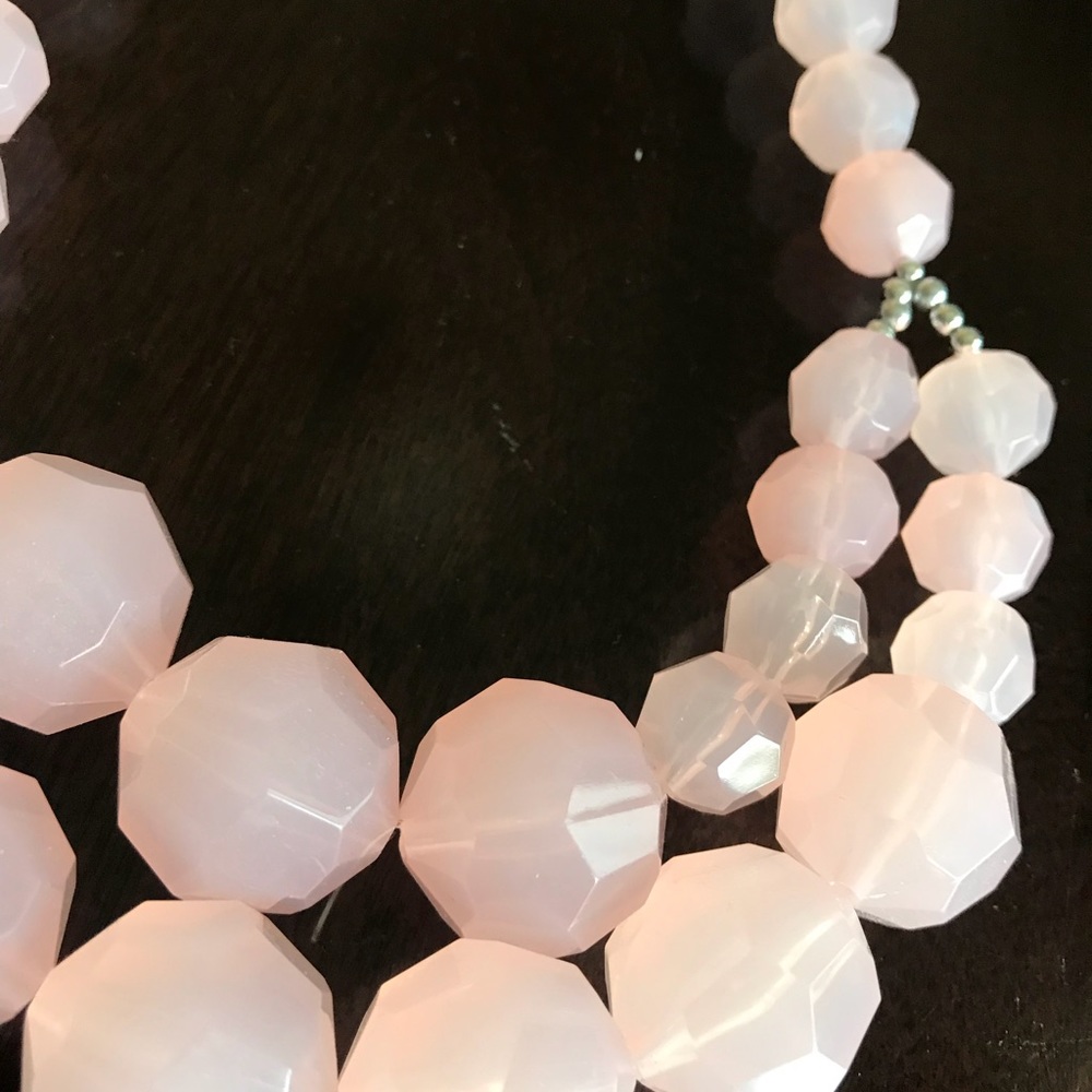 Pink plastic statement necklace from H&M